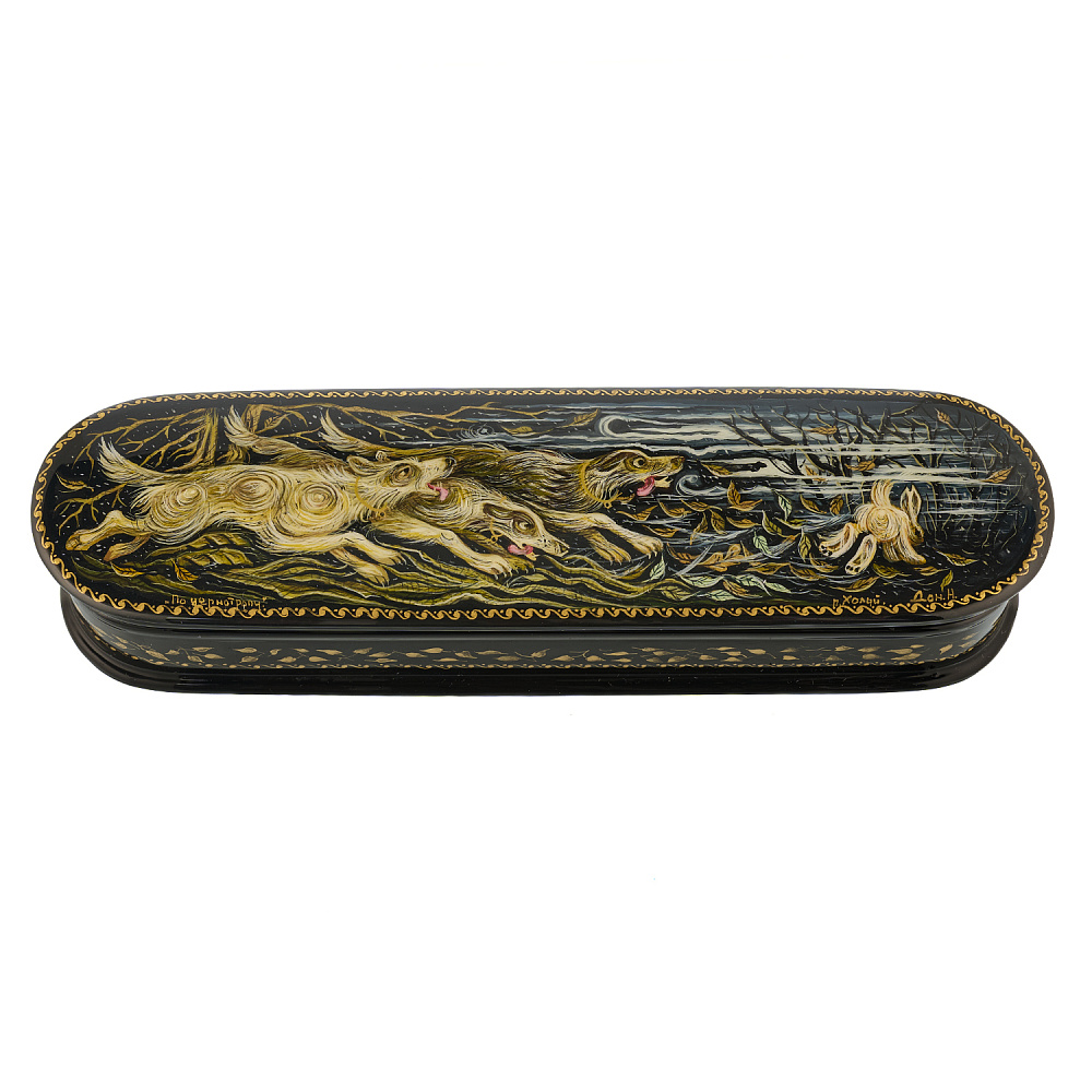 Шкатулка с художественной росписью «По чернотропу» - интернет магазин Русь Велика я 