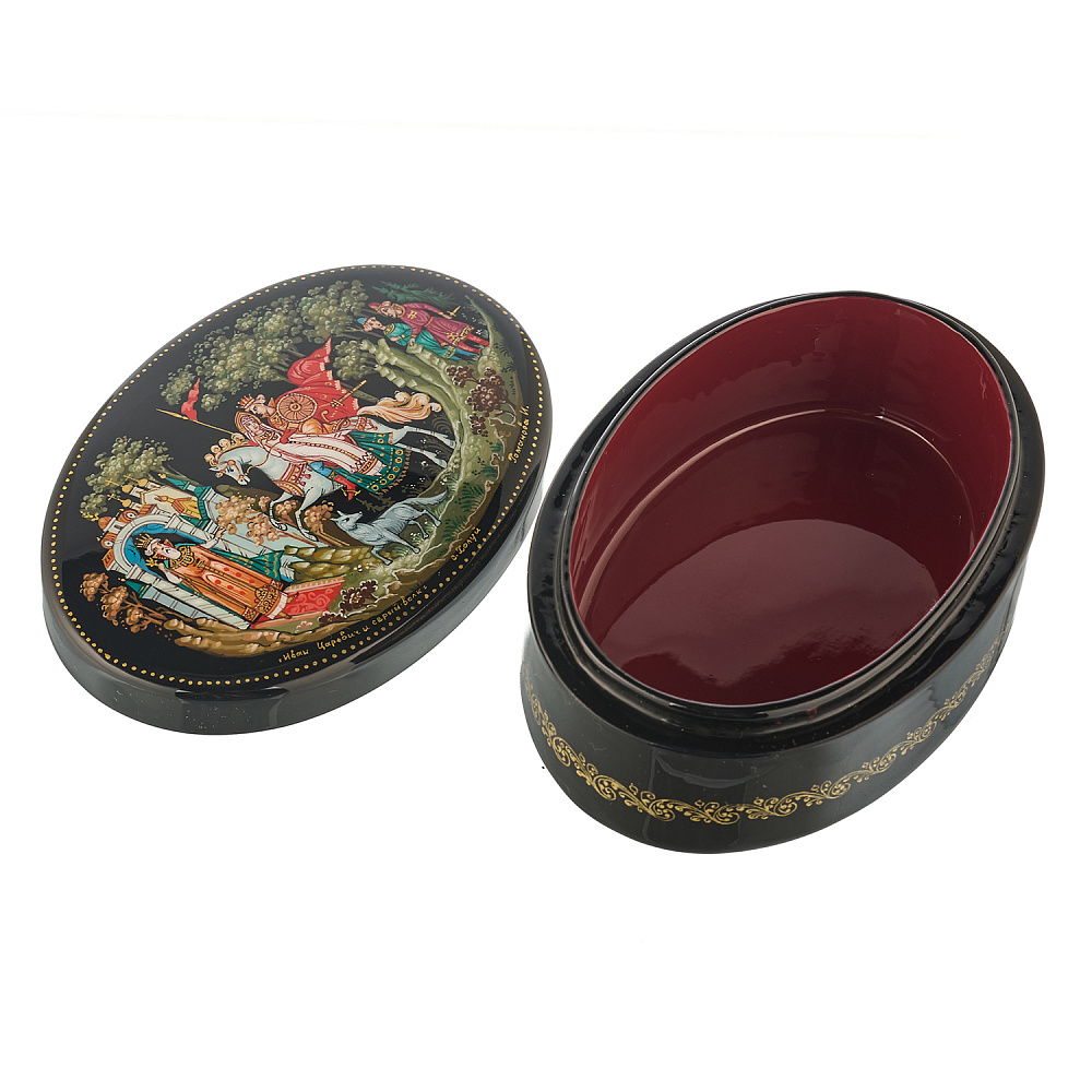 Шкатулка с художественной росписью «Иван-царевич и серый волк» - интернет магазин Русь Велика я фото 3