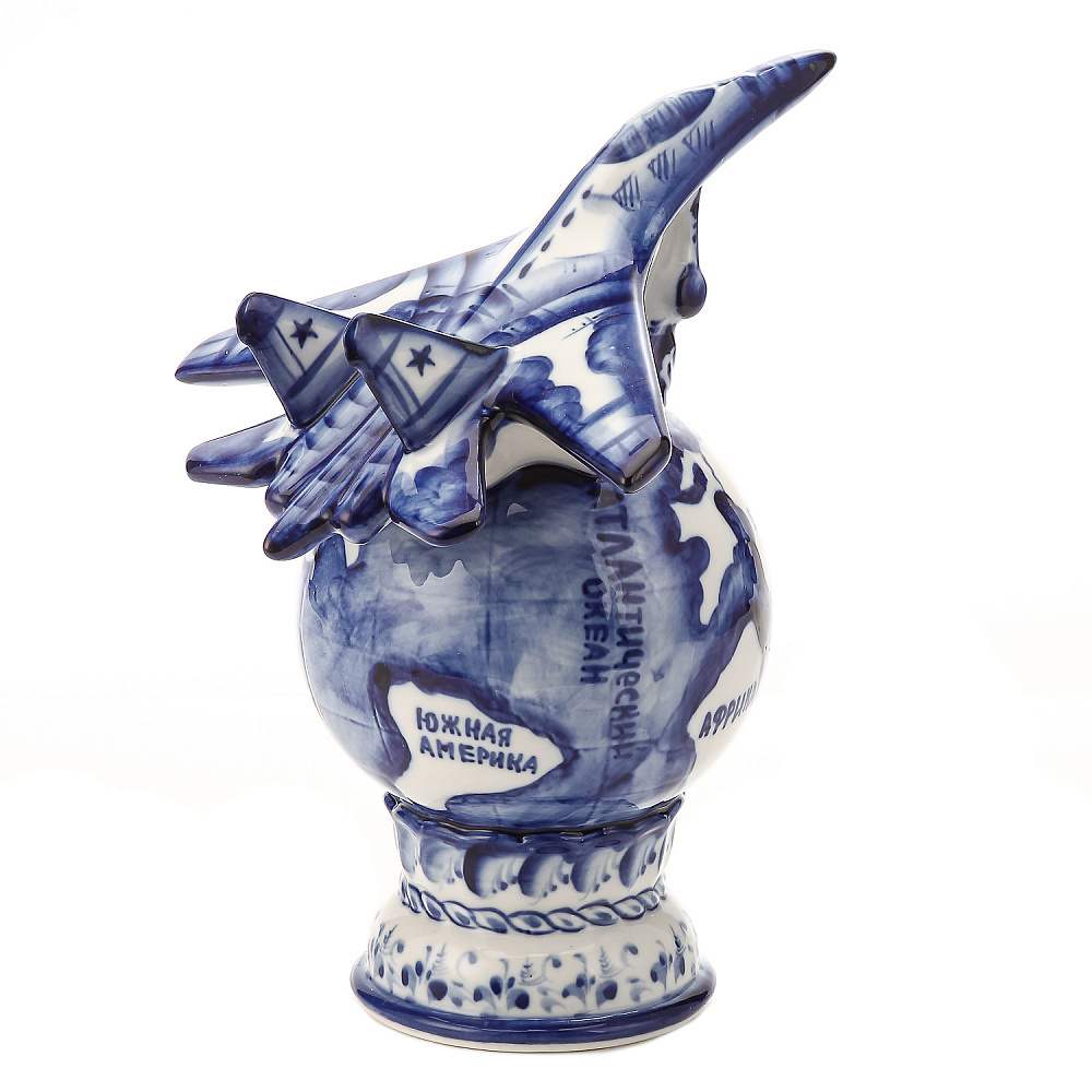 Статуэтка «Самолет». Гжель - интернет магазин Русь Велика я фото 3