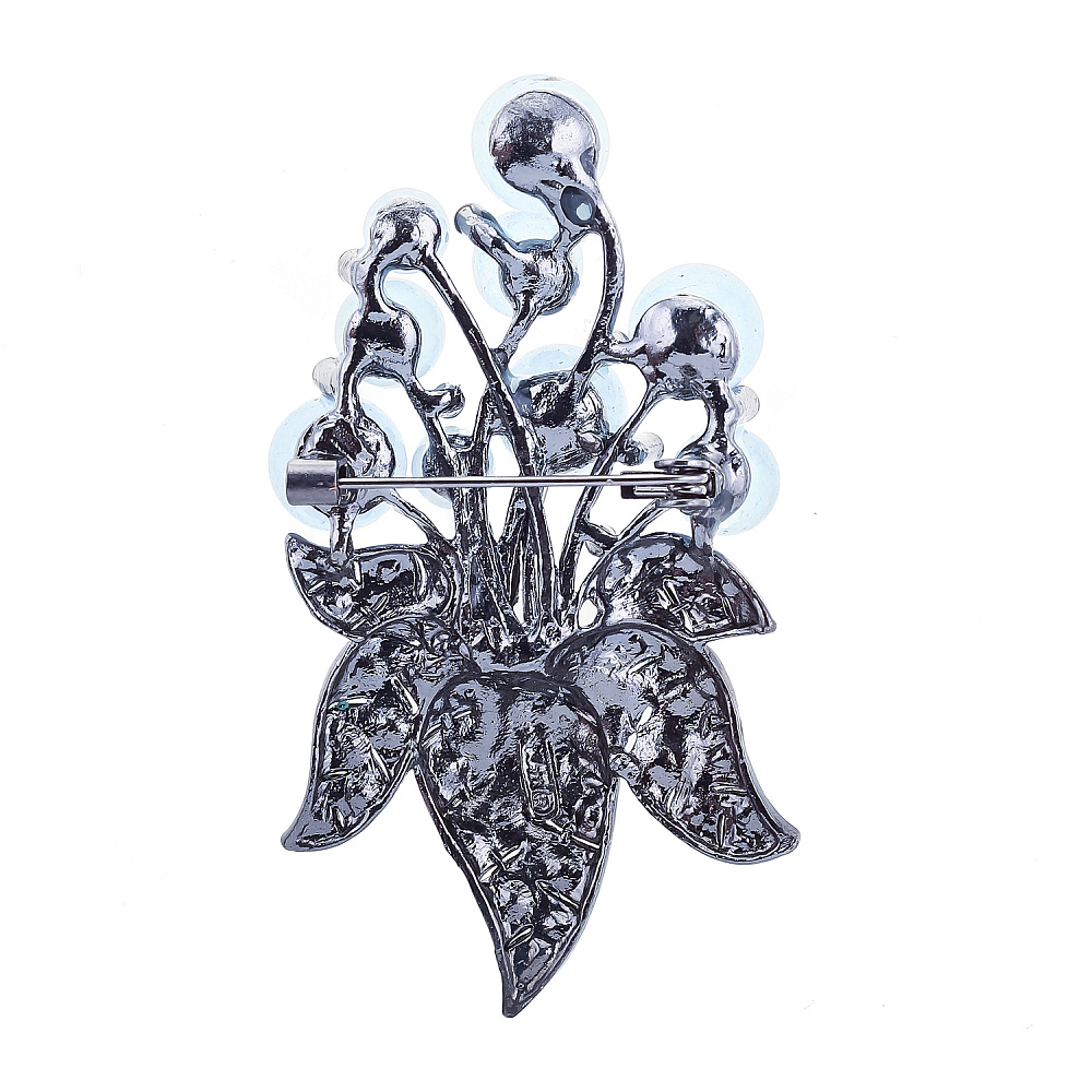 Брошь с халцедоном и стразами - интернет магазин Русь Велика я фото 1