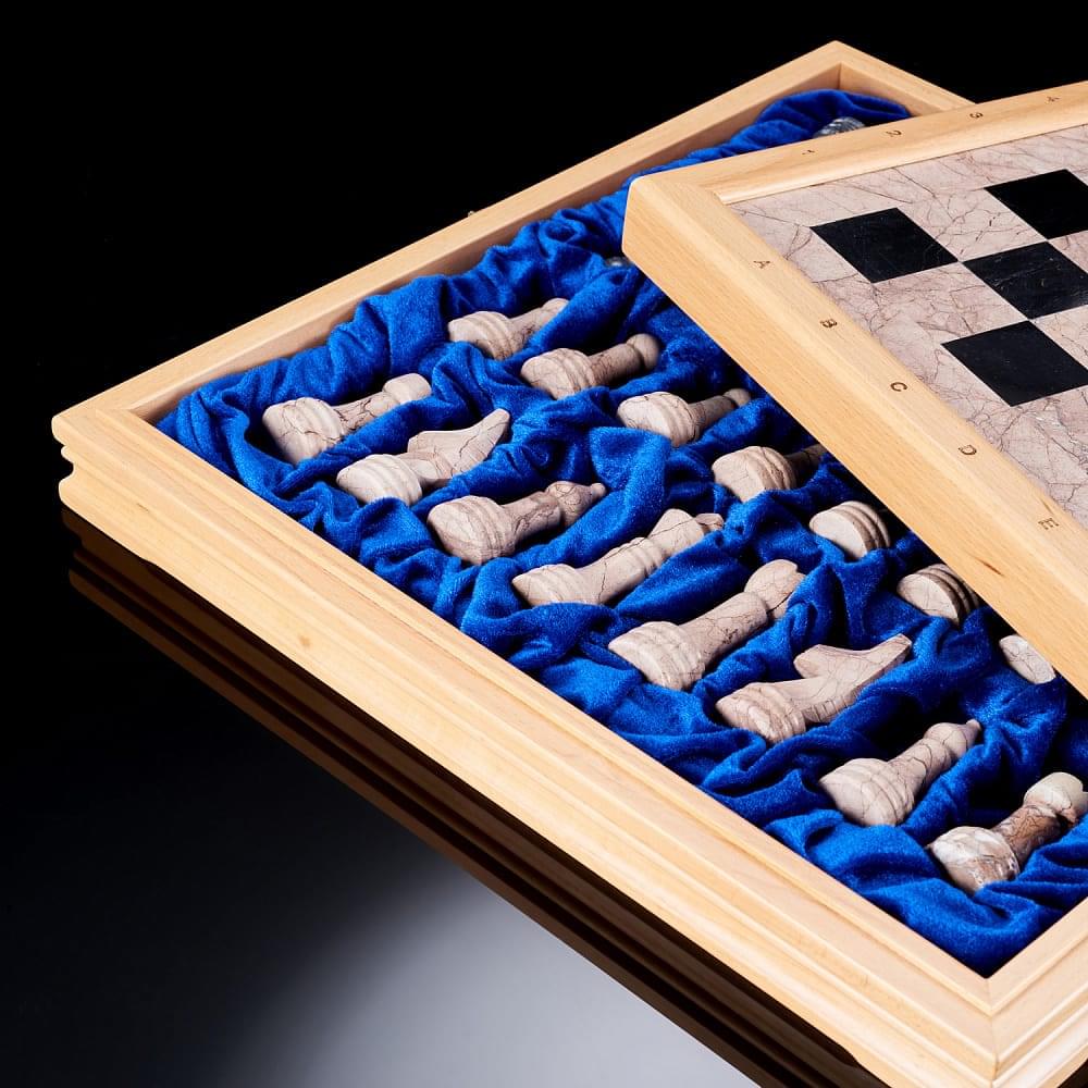 0066081/Шахматы стандартные каменные 43х43 см (3,50) RTG-8597 - интернет магазин Русь Велика я фото 4