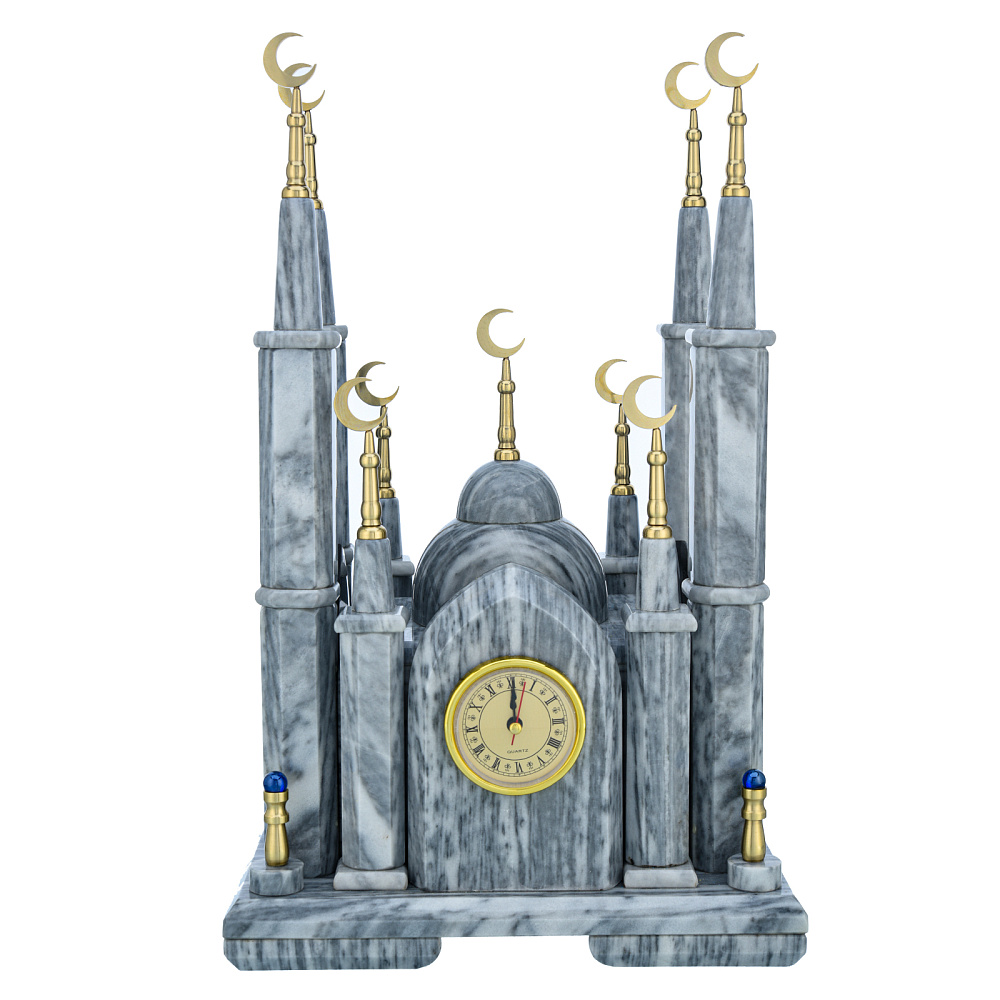 Часы настольные из натурального камня «Мечеть» - интернет магазин Русь Велика я 