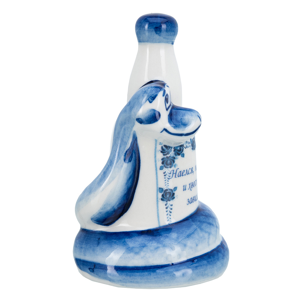 Змея Символ 2025 года. Статуэтка «Змея с бутылкой». Гжель - интернет магазин Русь Велика я фото 1