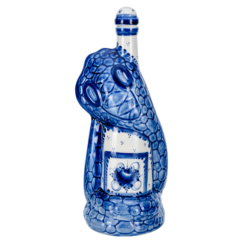 Змея Символ года 2025. Штоф «Змея». Гжель - интернет магазин Русь Велика я фото 3