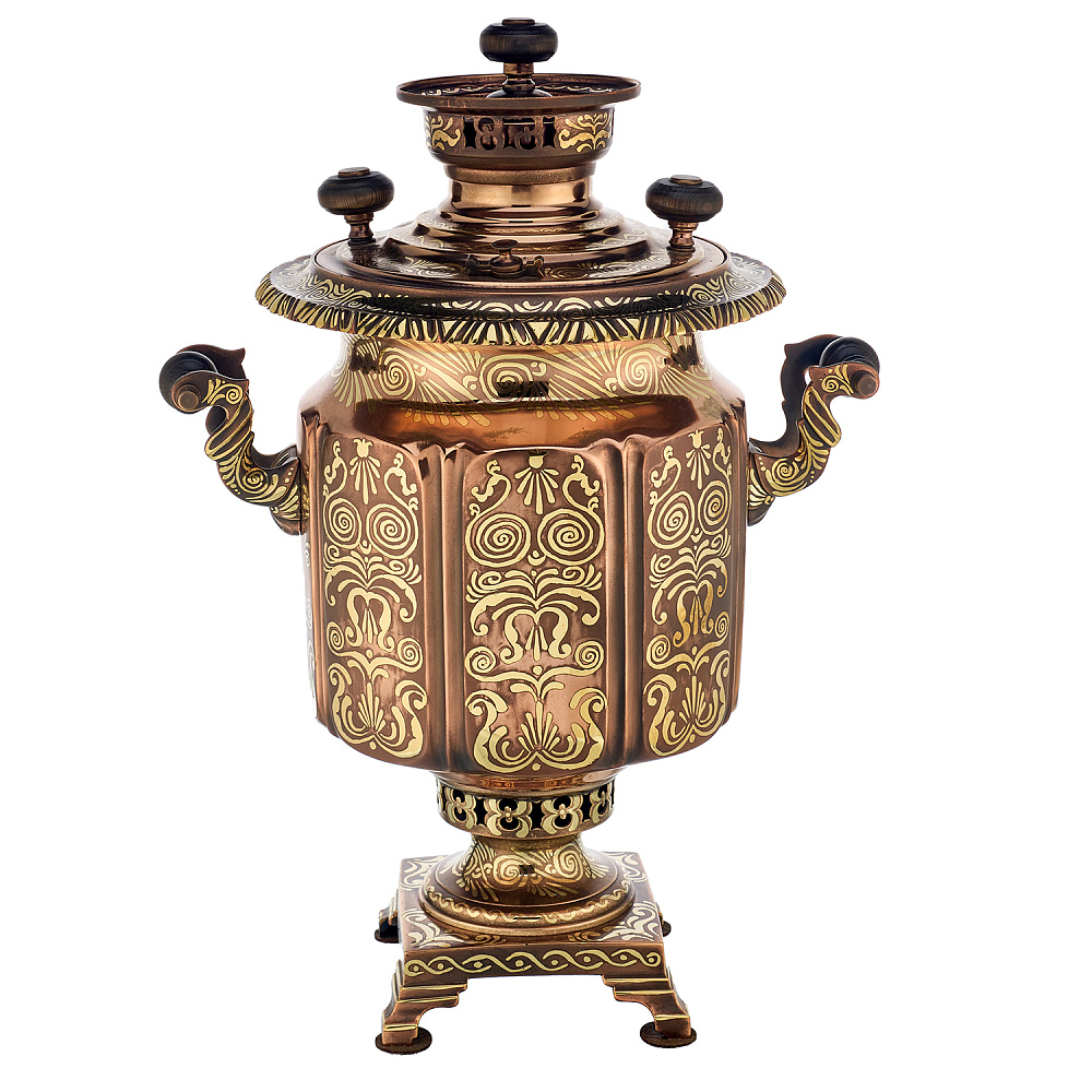 Самовар Тейле жаровой 6 л с орнаментом - интернет магазин Русь Велика я фото 1