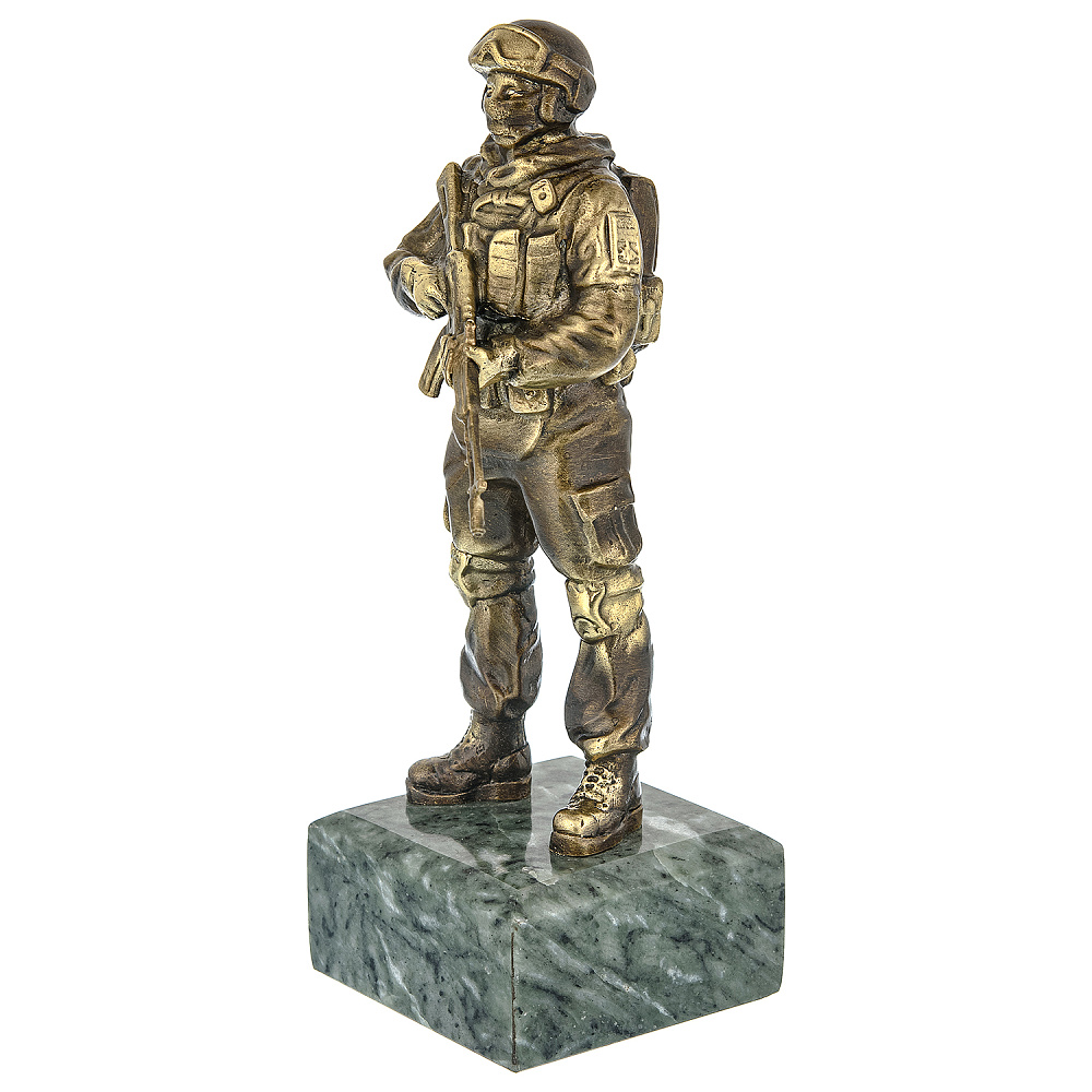 Бронзовая статуэтка «Солдат России» - интернет магазин Русь Велика я фото 2