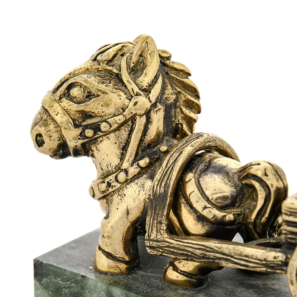 Бронзовая статуэтка «Пони с тележкой» - интернет магазин Русь Велика я фото 4