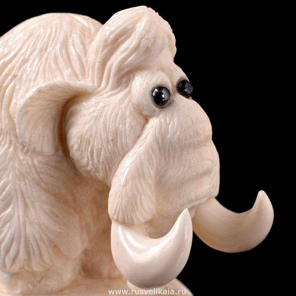 Скульптура из кости «Смешной мамонт» - интернет магазин Русь Велика я фото 3