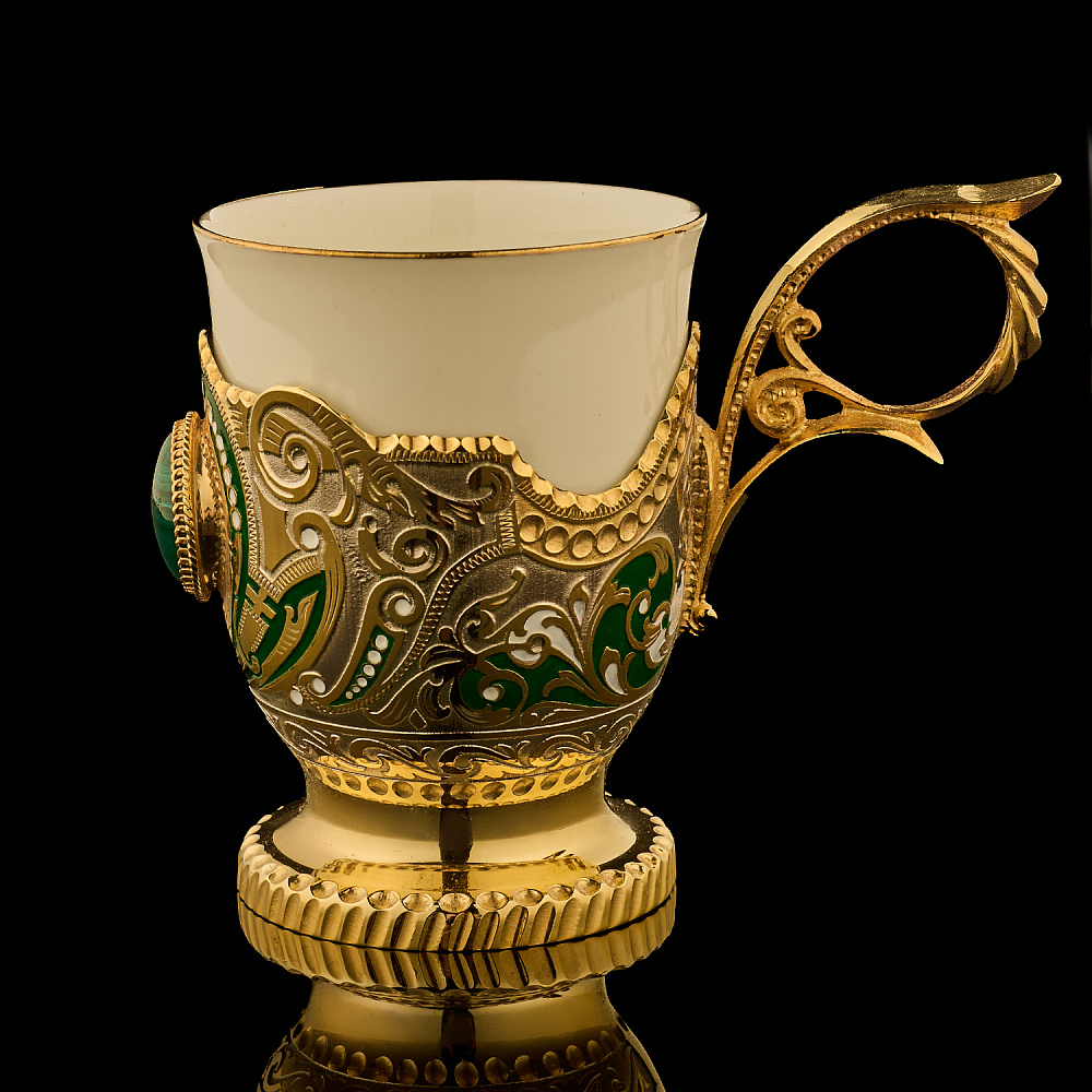 Самовар электрический 3 л с сервизом «Малахит». Златоуст - интернет магазин Русь Велика я фото 14