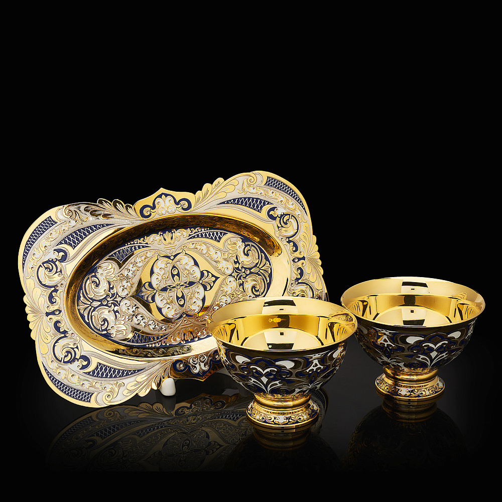 Питейный набор на 2 персоны «Восток». Златоуст - интернет магазин Русь Велика я 