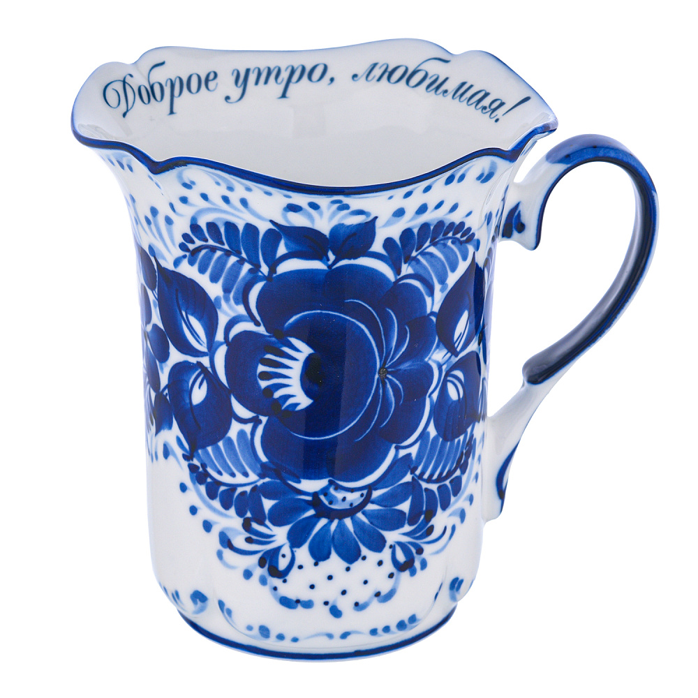 Чайный бокал «Колокольчик». Гжель - интернет магазин Русь Велика я 