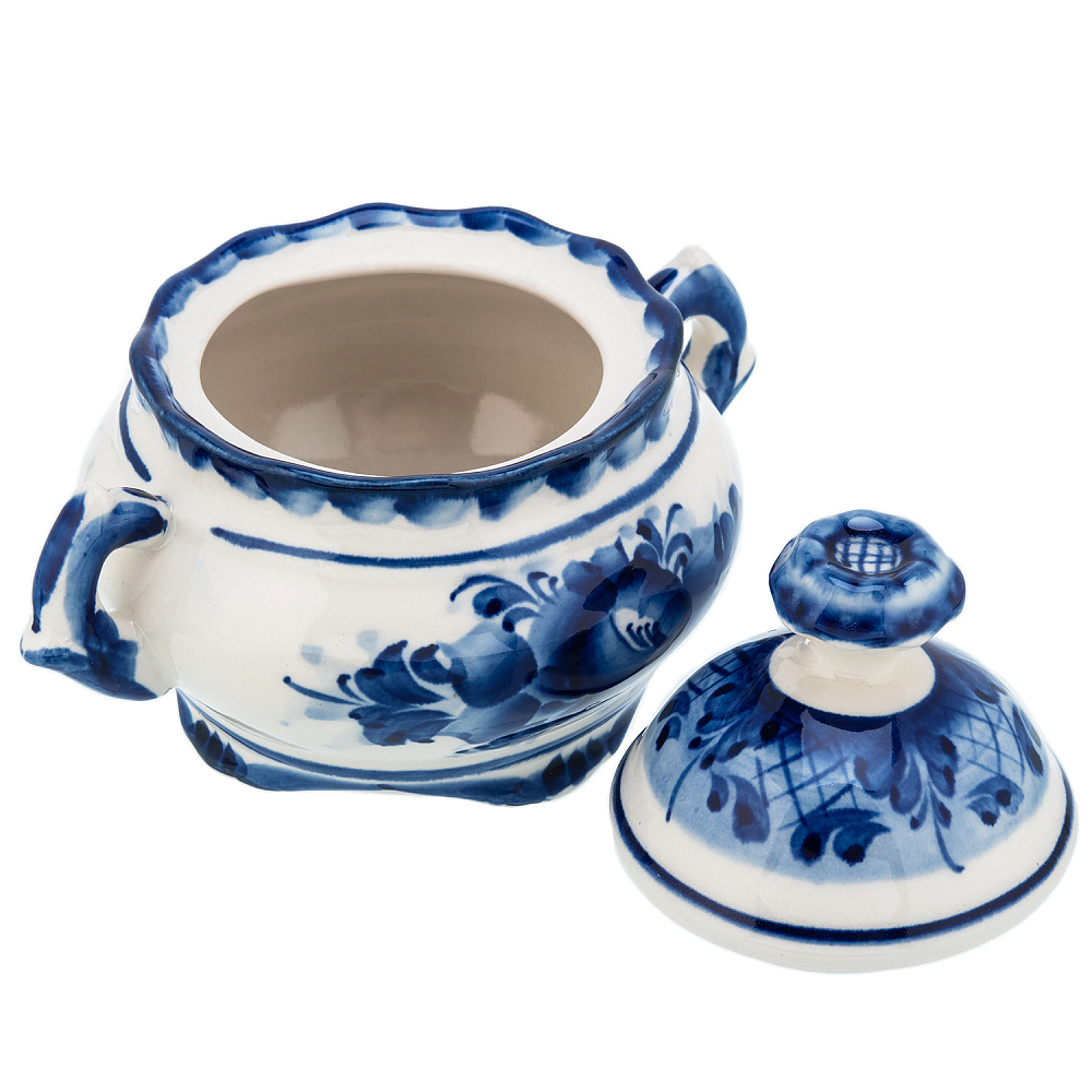 Сахарница «Цветок». Гжель - интернет магазин Русь Велика я фото 1