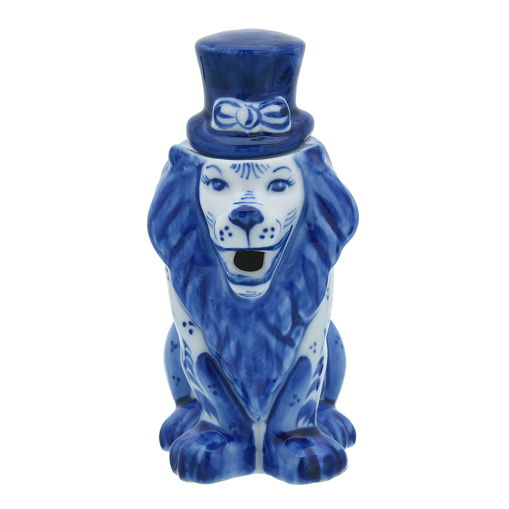 Чайник коллекционный «Лев». Гжель - интернет магазин Русь Велика я фото 1