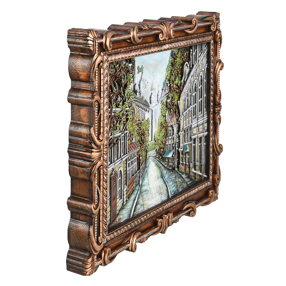 Панно деревянное резное «Город» 45х38 см - интернет магазин Русь Велика я фото 4