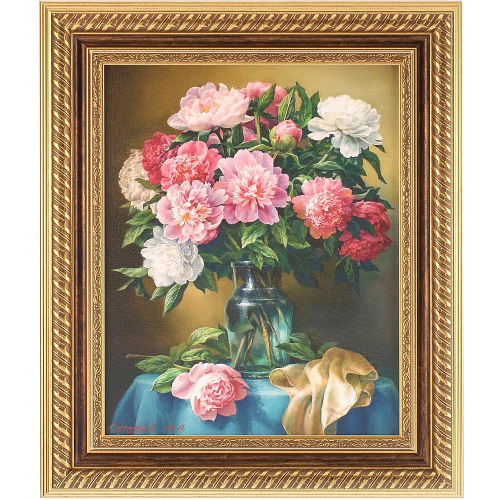 Картина репродукция «Пионы» 70 х 59 см - интернет магазин Русь Велика я 