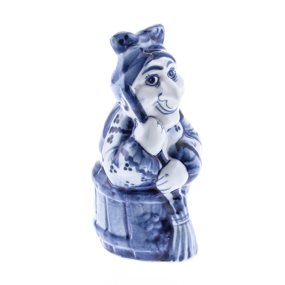 Статуэтка «Баба Яга». Гжель - интернет магазин Русь Велика я 