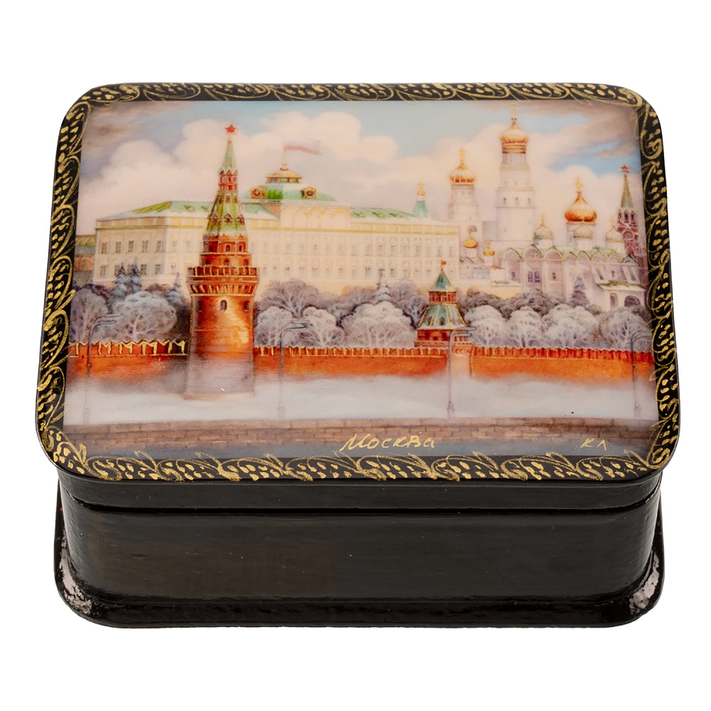Шкатулка из папье-маше «Москва. Кремль» - интернет магазин Русь Велика я 
