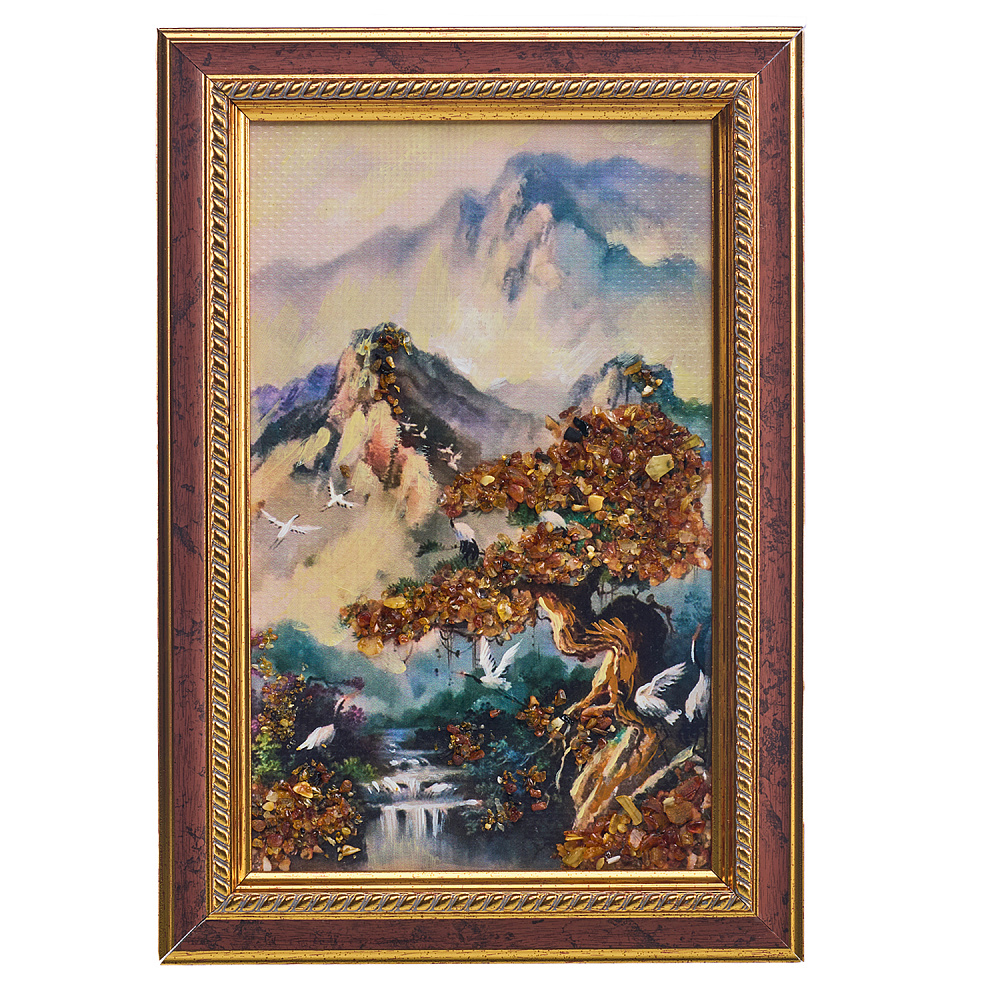 Картина янтарная «Природа» 15х24 см - интернет магазин Русь Велика я 