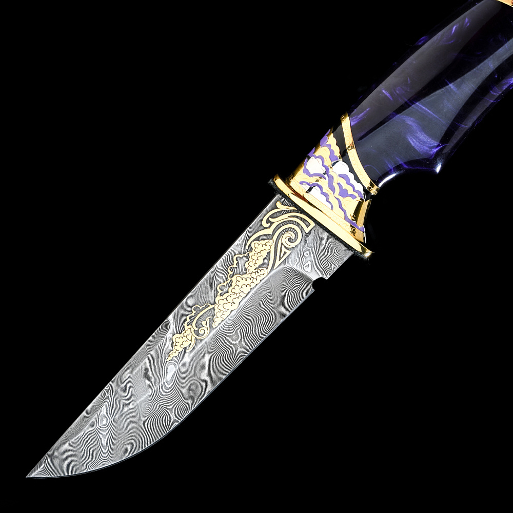 Нож сувенирный с золочением и эмалью. Златоуст - интернет магазин Русь Велика я фото 6