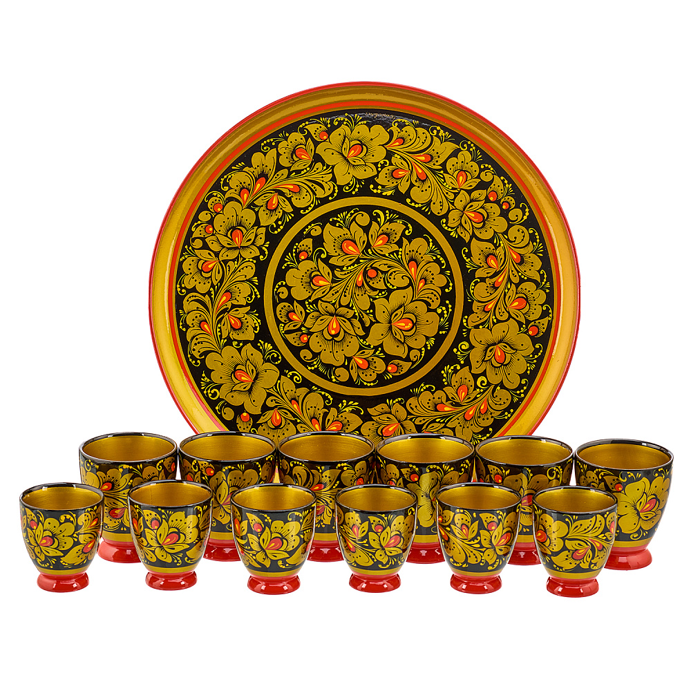 Набор для напитков. Хохлома - интернет магазин Русь Велика я 