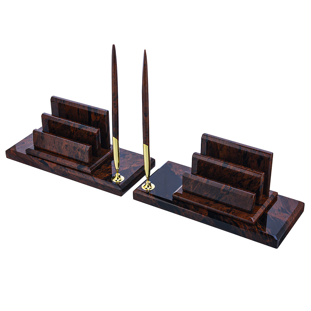 Настольный письменный набор из натурального камня «Георгий Победоносец» - интернет магазин Русь Велика я фото 5