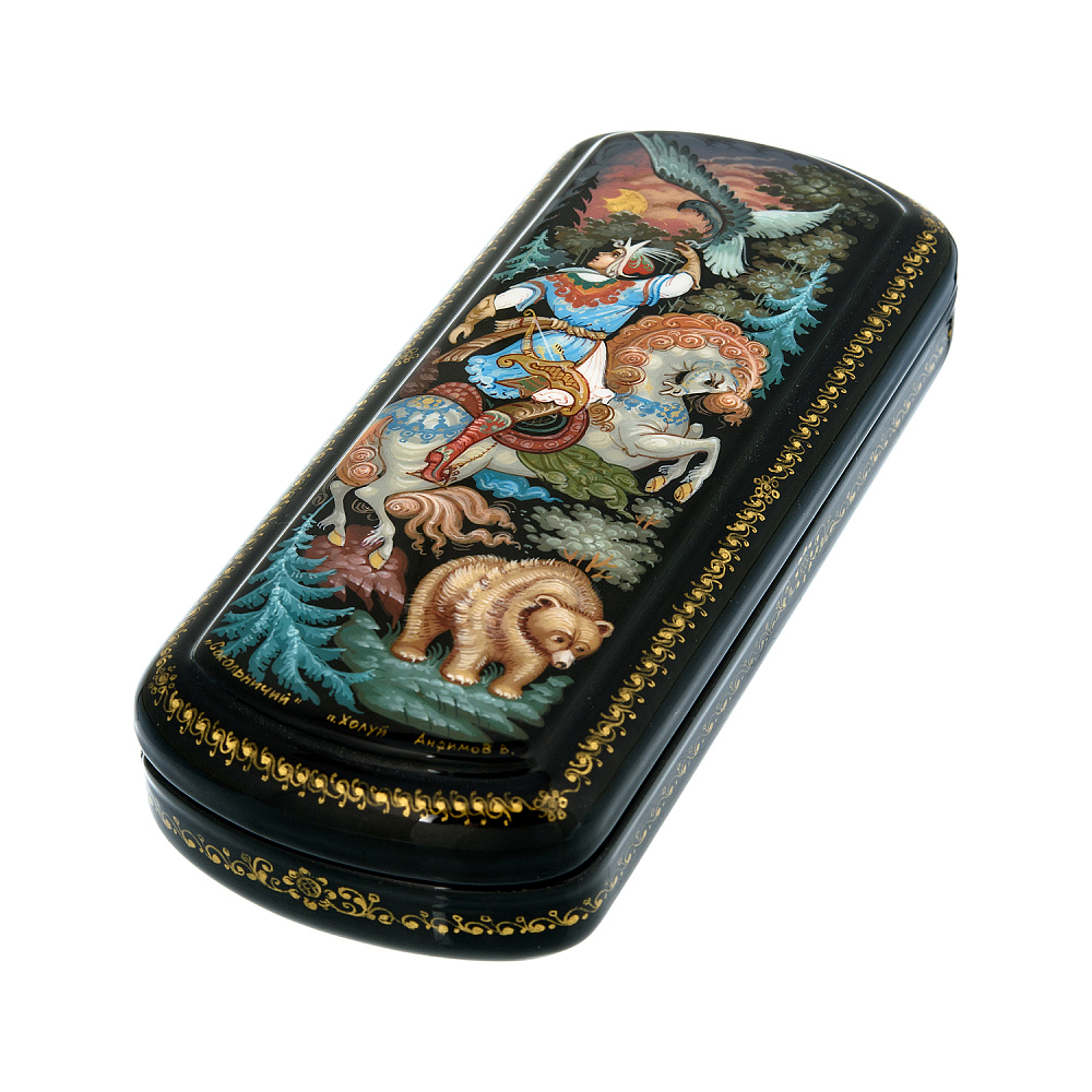 Шкатулка с художественной росписью «Сокольничий» - интернет магазин Русь Велика я фото 1