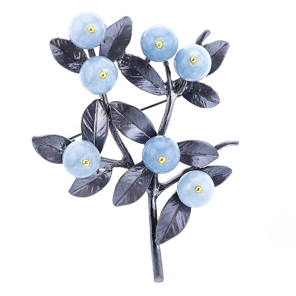 Брошь с халцедоном - интернет магазин Русь Велика я 