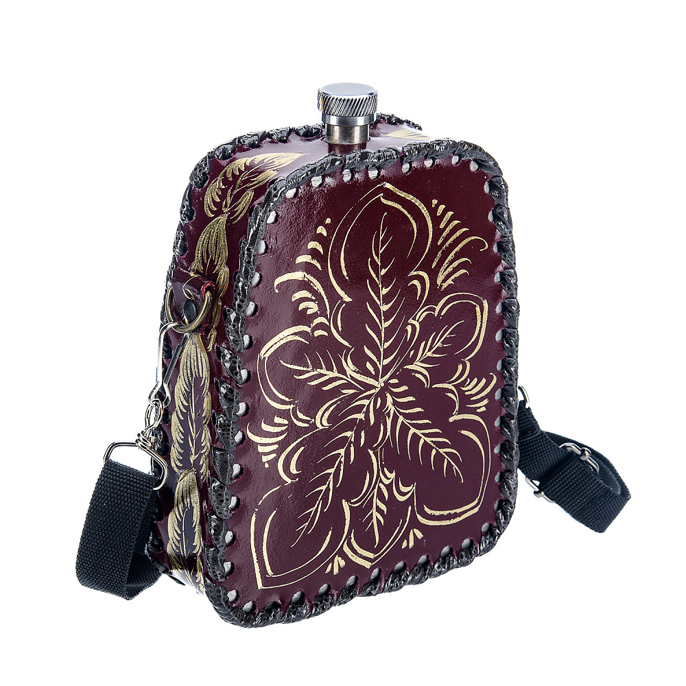 Фляга в кожаном футляре «Волки» 0,7 л - интернет магазин Русь Велика я фото 2