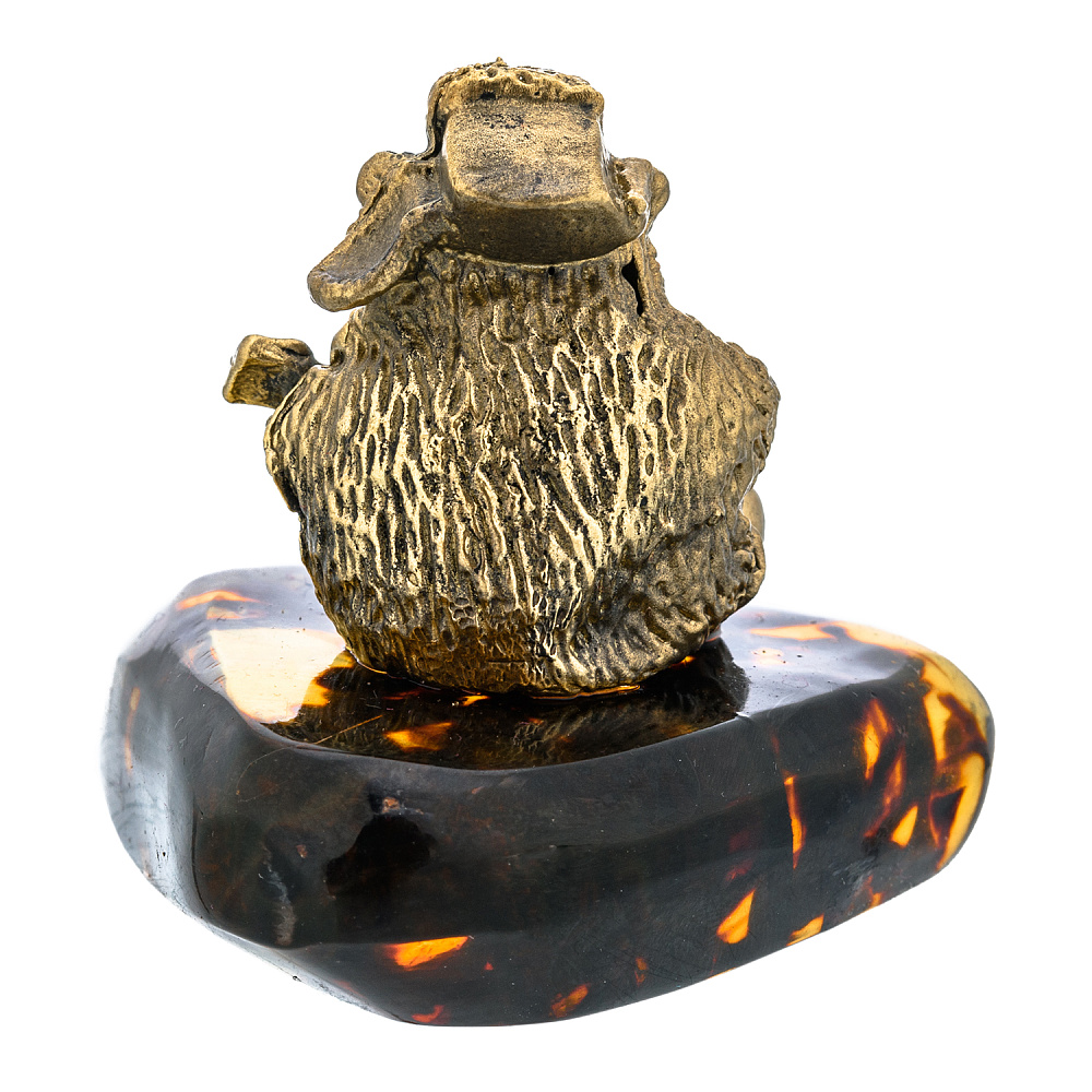 Статуэтка с янтарем «Мишка с балалайкой» - интернет магазин Русь Велика я фото 2