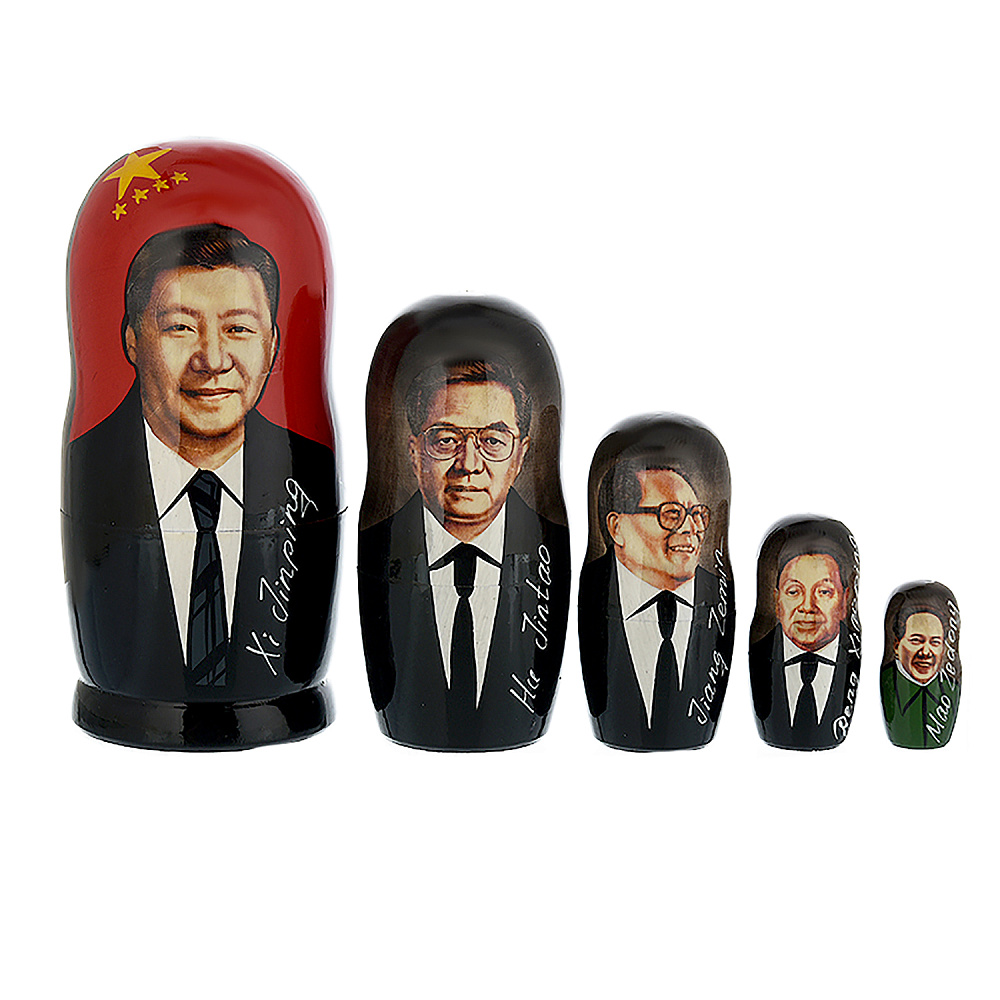 Матрёшка «Вожди и политики. Си Цзиньпин» 5 мест - интернет магазин Русь Велика я фото 2