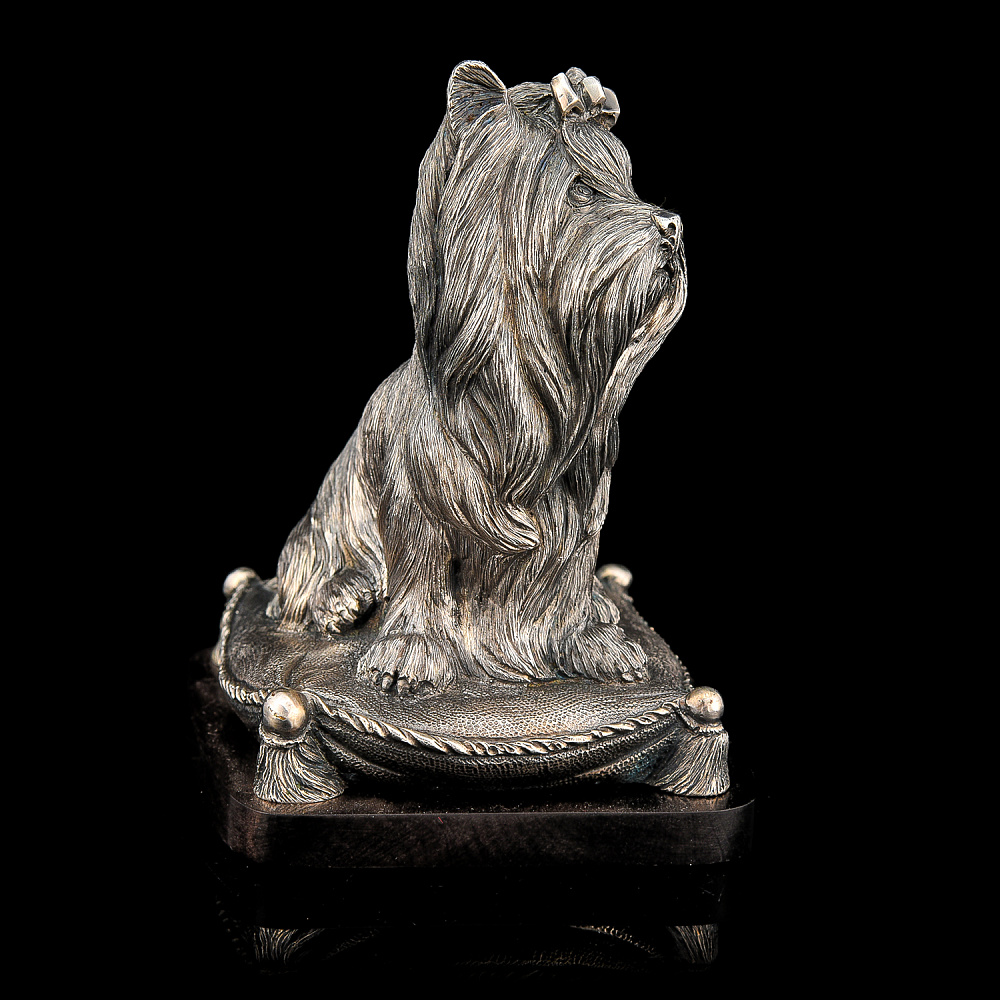 Бронзовая статуэтка «Собака Терьер» - интернет магазин Русь Велика я фото 2