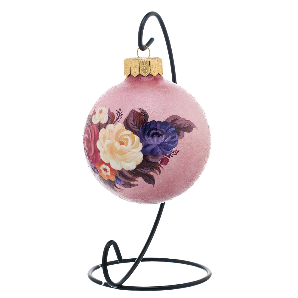 Елочный шар с ручной росписью «Жостово Цветы» - интернет магазин Русь Велика я фото 2