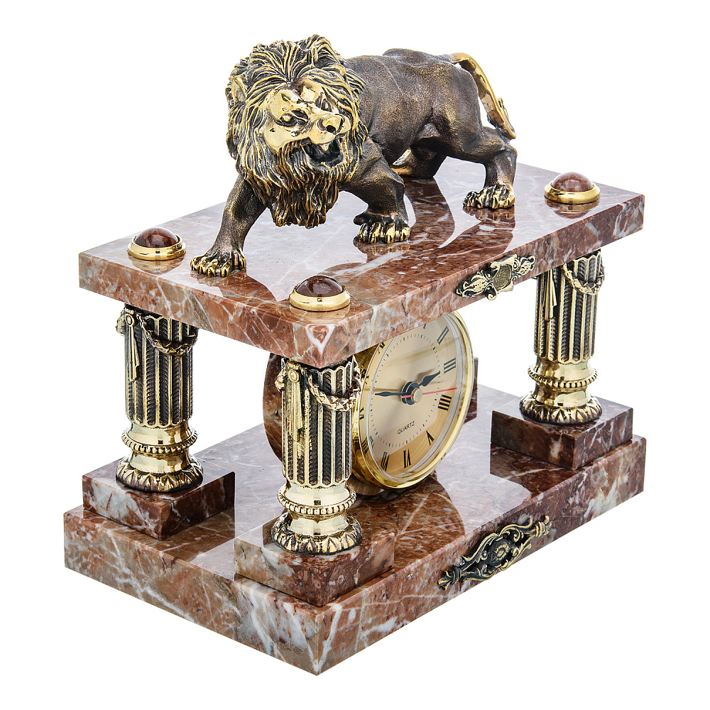 Часы из натурального камня «Лев» - интернет магазин Русь Велика я фото 1