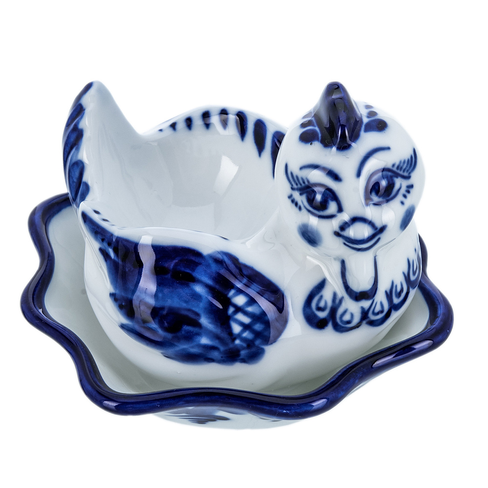 Подставка под яйцо «Цыпа». Гжель - интернет магазин Русь Велика я фото 2