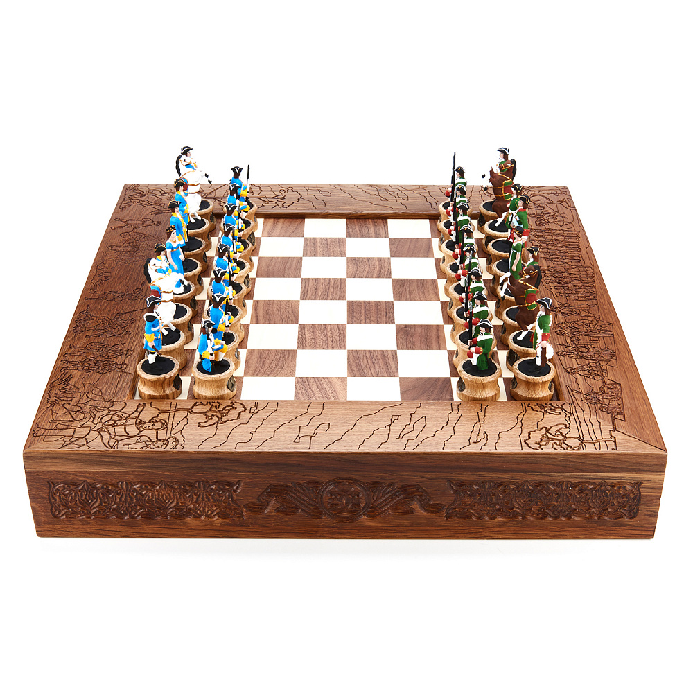 Шахматы из массива мореного дуба «Полтава» 47х47 см - интернет магазин Русь Велика я фото 6