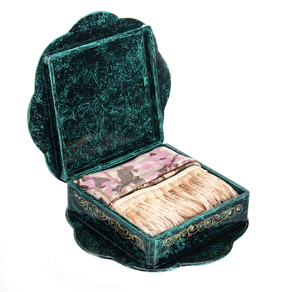 Шкатулка с подаркочным шерстяным платком внутри «Цветы» - интернет магазин Русь Велика я фото 5