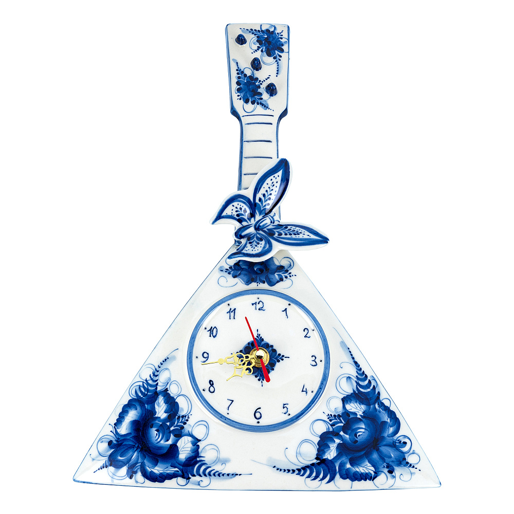 Часы настенные «Балалайка». Гжель - интернет магазин Русь Велика я 