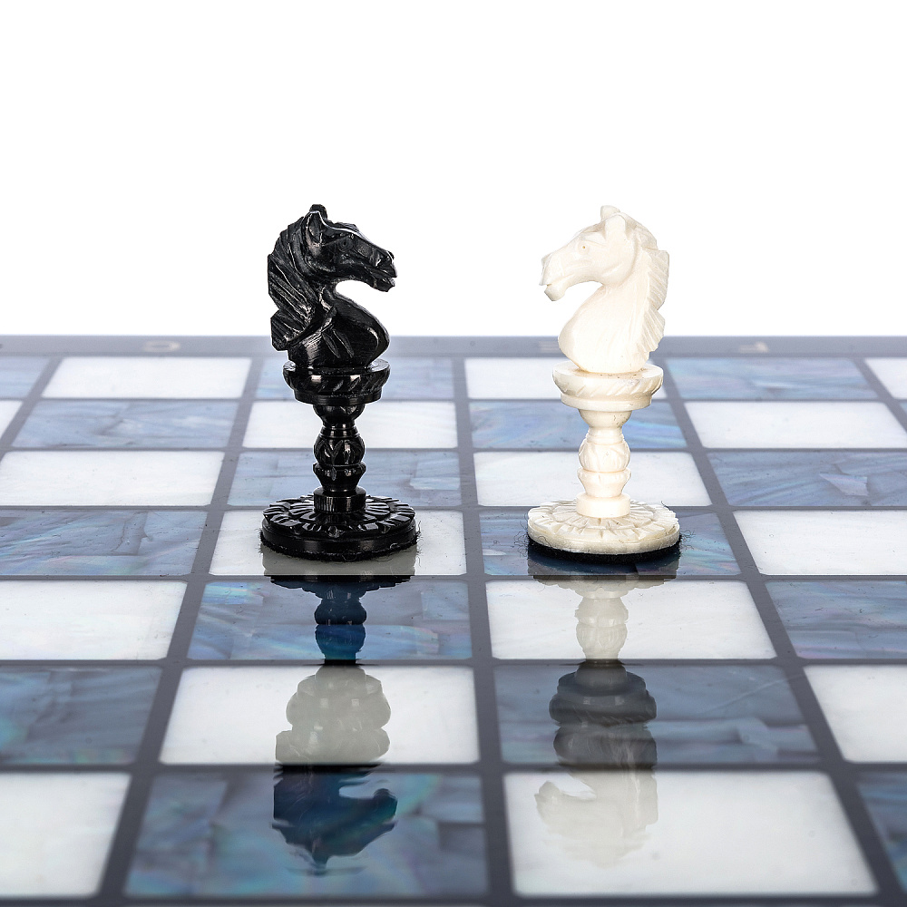Шахматы с перламутром и фигурами из кости 45х45 см - интернет магазин Русь Велика я фото 3