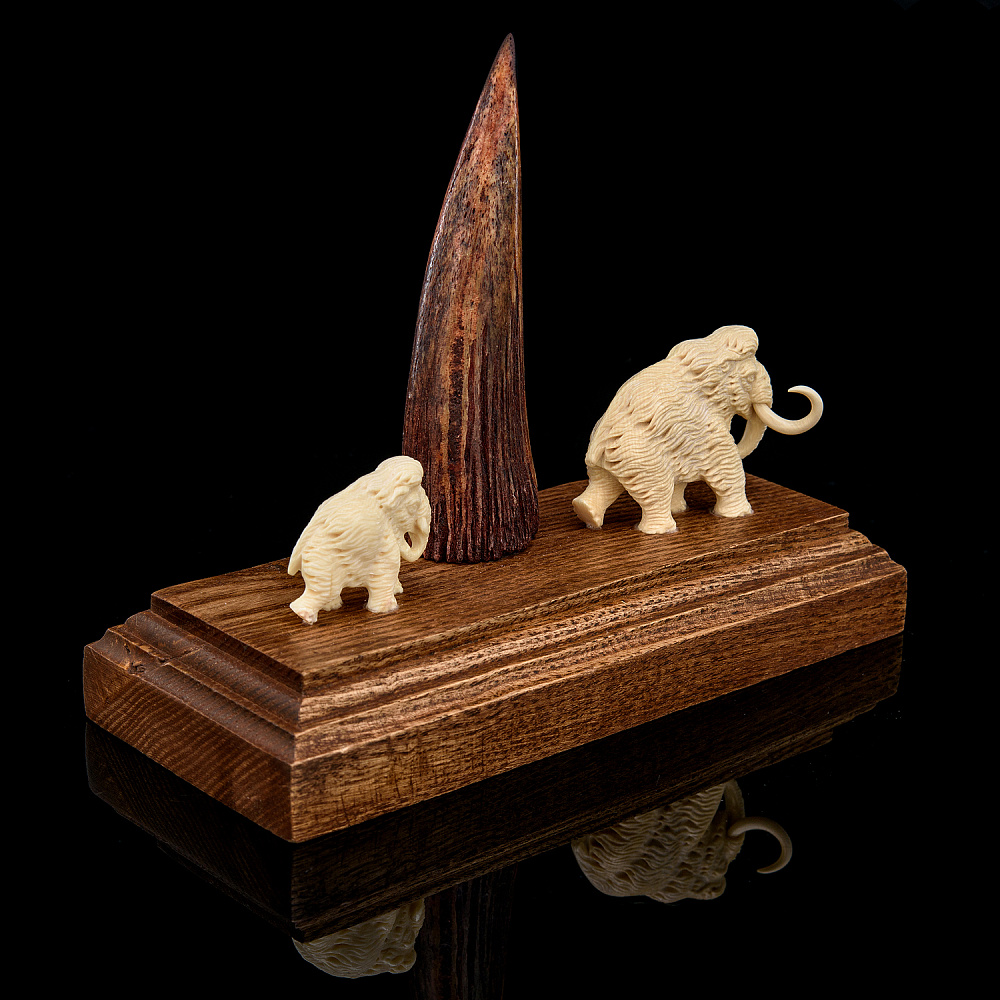 Скульптура из бивня мамонта «Мамонты» - интернет магазин Русь Велика я фото 4