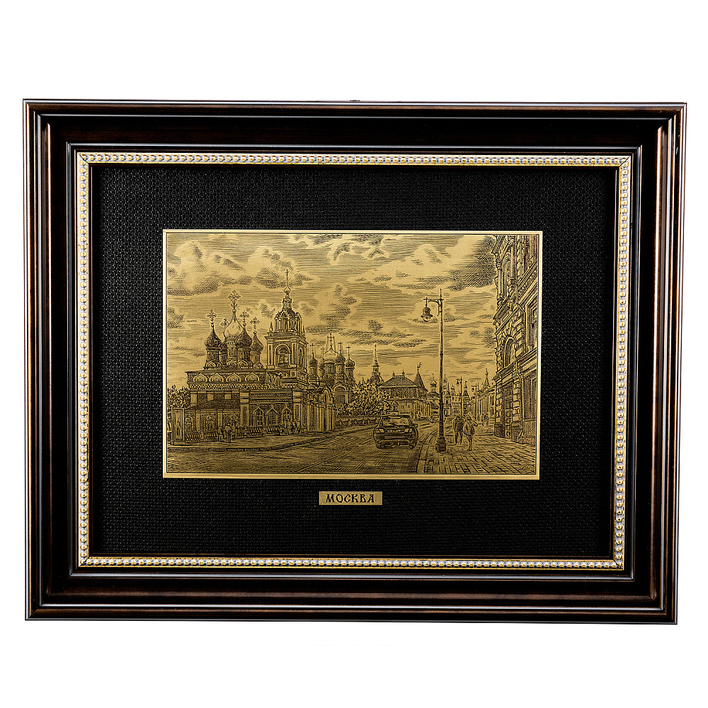 Офорт черно-белый «Москва. Улица Варварка» 30х40 см - интернет магазин Русь Велика я 