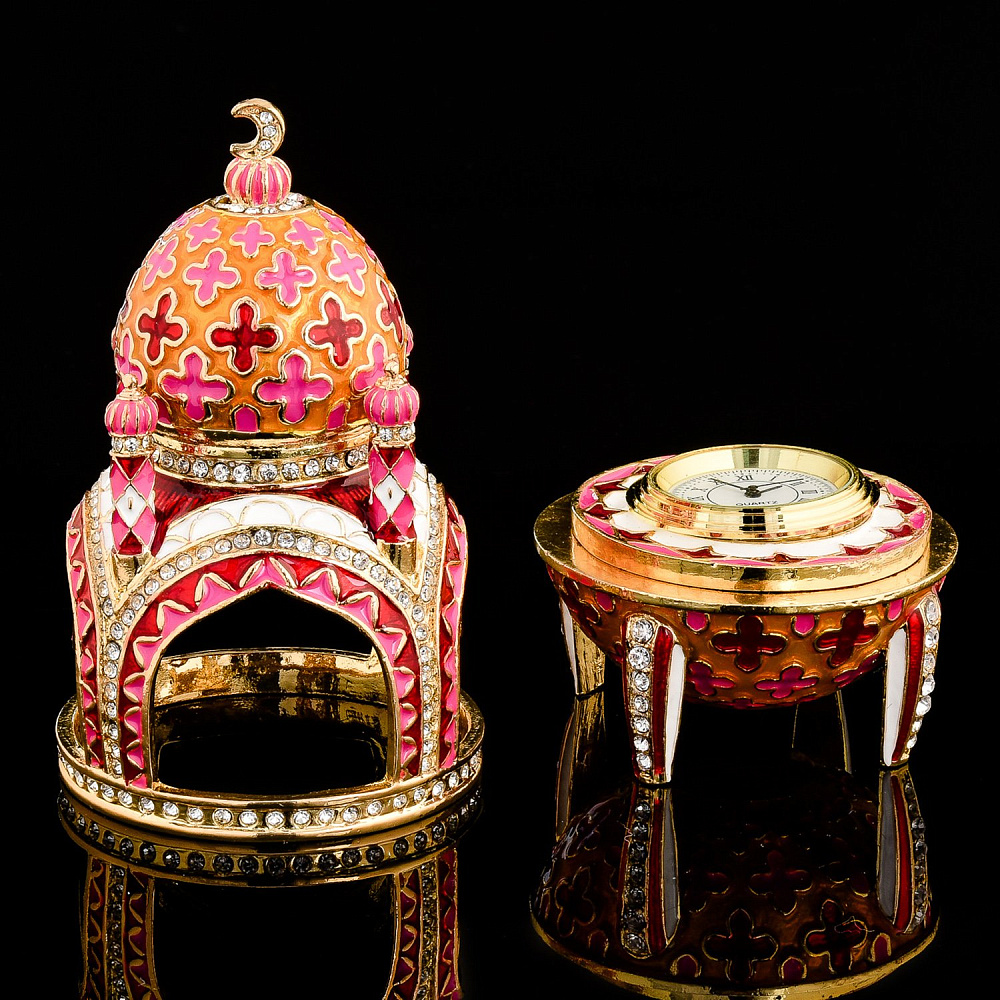 Шкатулка с часами «Мечеть». Традиции Фаберже - интернет магазин Русь Велика я фото 2