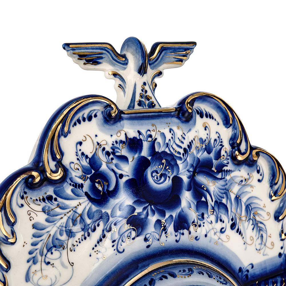 Часы настенные фарфоровые «Железнодорожные». Фарфор Гжель - интернет магазин Русь Велика я фото 3