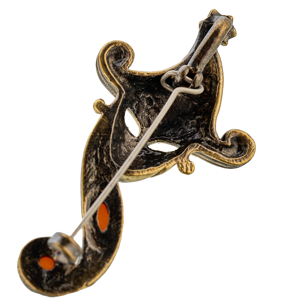 Брошь с янтарем «Колдунья» - интернет магазин Русь Велика я фото 1