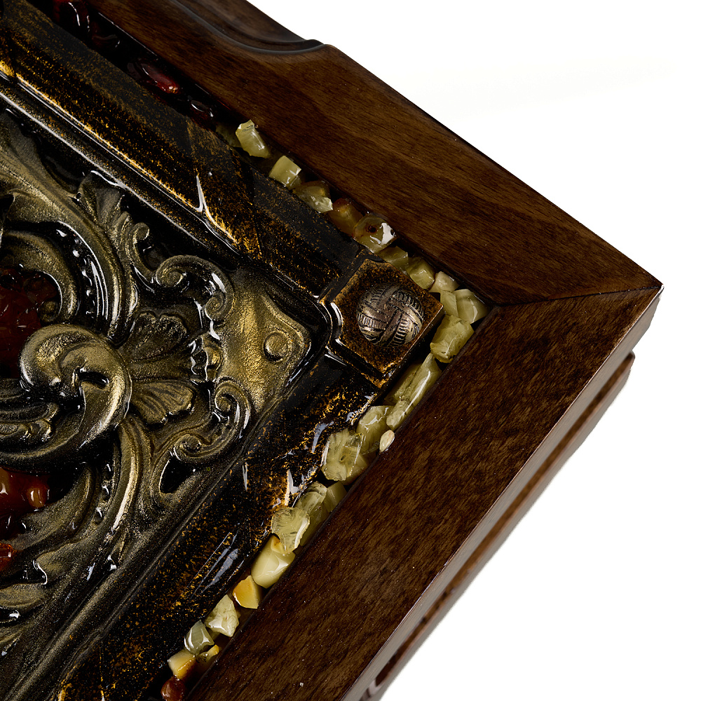 Нарды янтарные «Герб РФ» 56х30 см - интернет магазин Русь Велика я фото 5