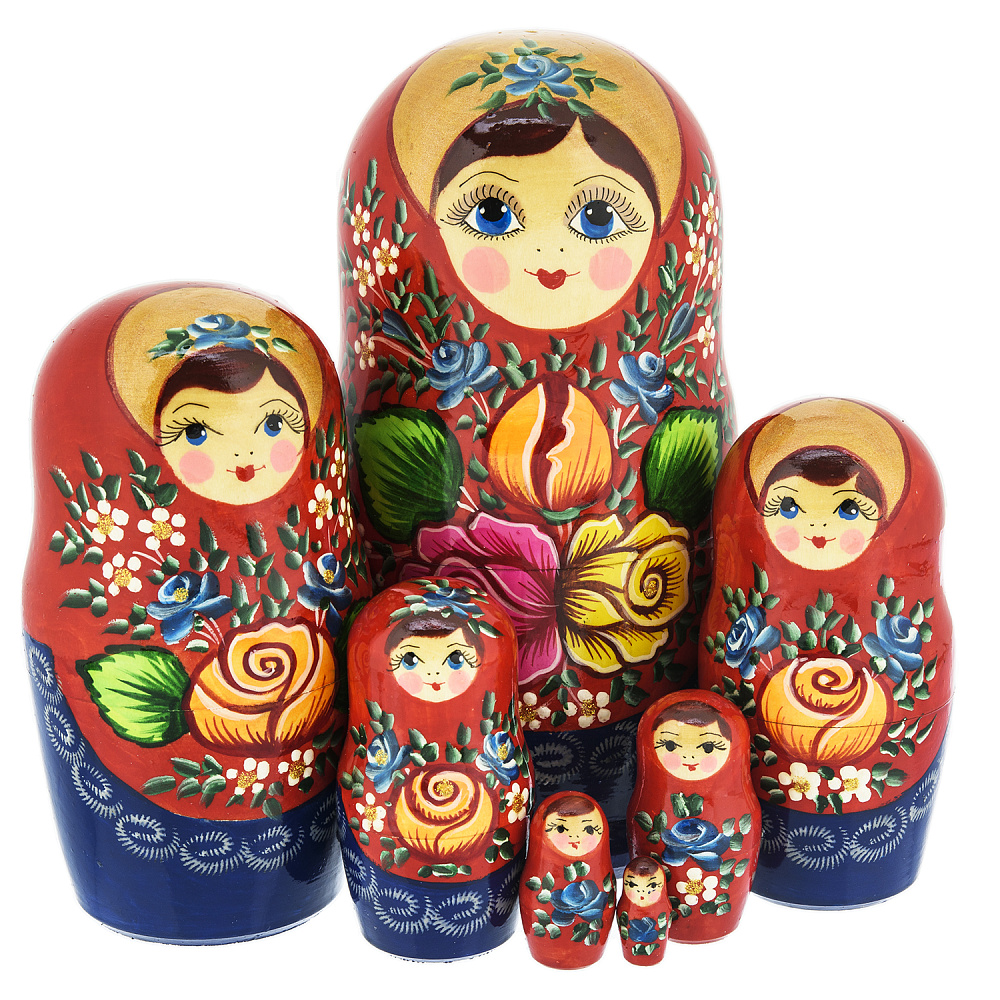 Матрешка «Розочка» 7 мест - интернет магазин Русь Велика я 