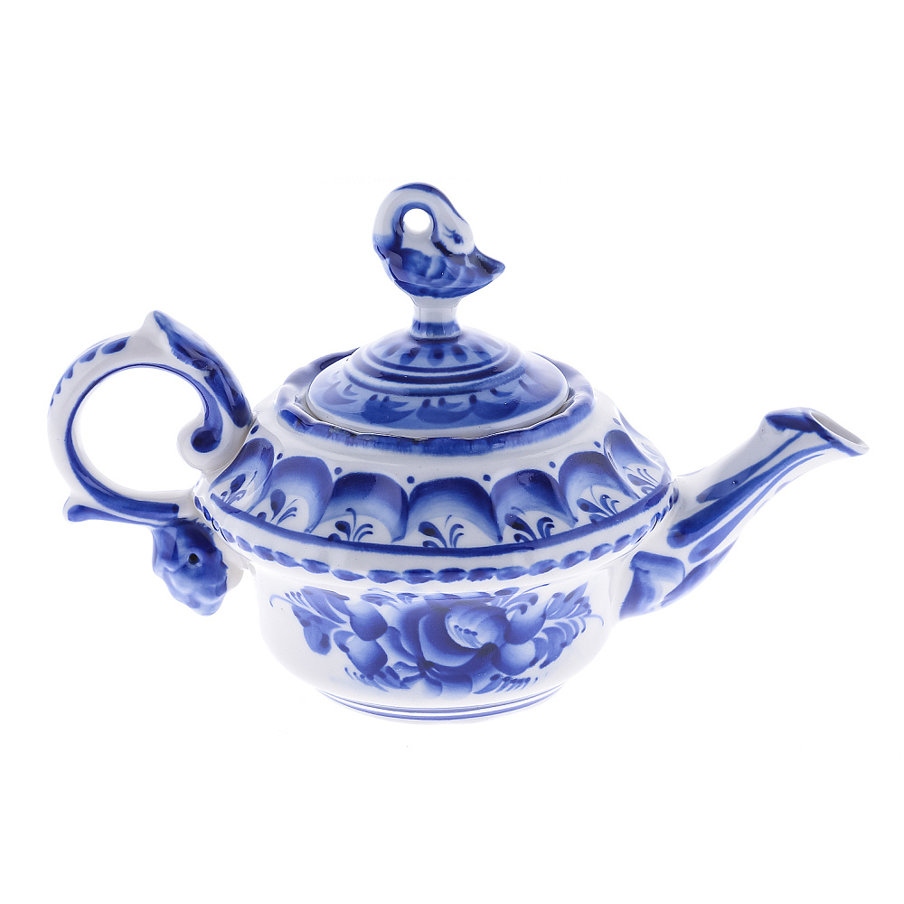 Чайник «Лебедь». Гжель - интернет магазин Русь Велика я фото 3