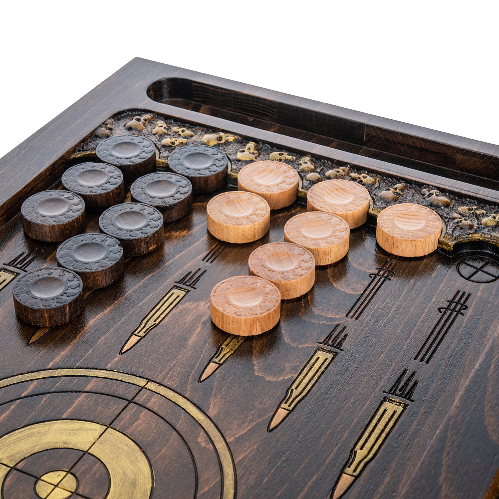 Нарды деревянные резные «Вежливые люди» 60х30 см - интернет магазин Русь Велика я фото 4