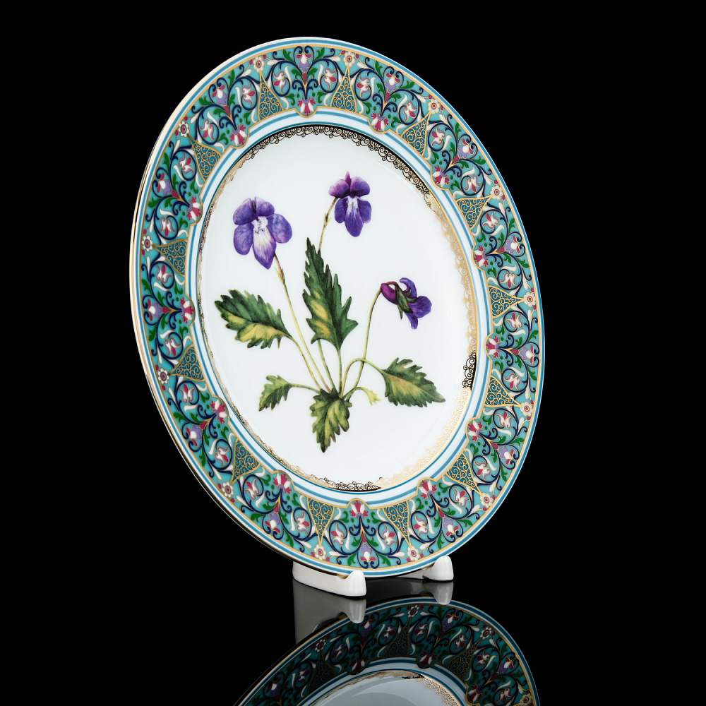 Тарелка декоративная «Фиалка надрезанная». Форма Европейская. ИФЗ - интернет магазин Русь Велика я фото 1