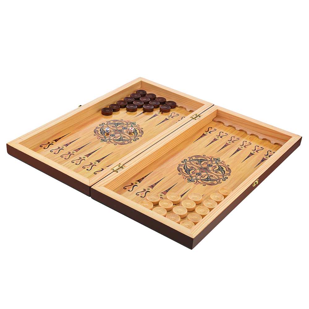 Шахматы-нарды-шашки деревянные «Цветы» 50х50 см - интернет магазин Русь Велика я фото 9