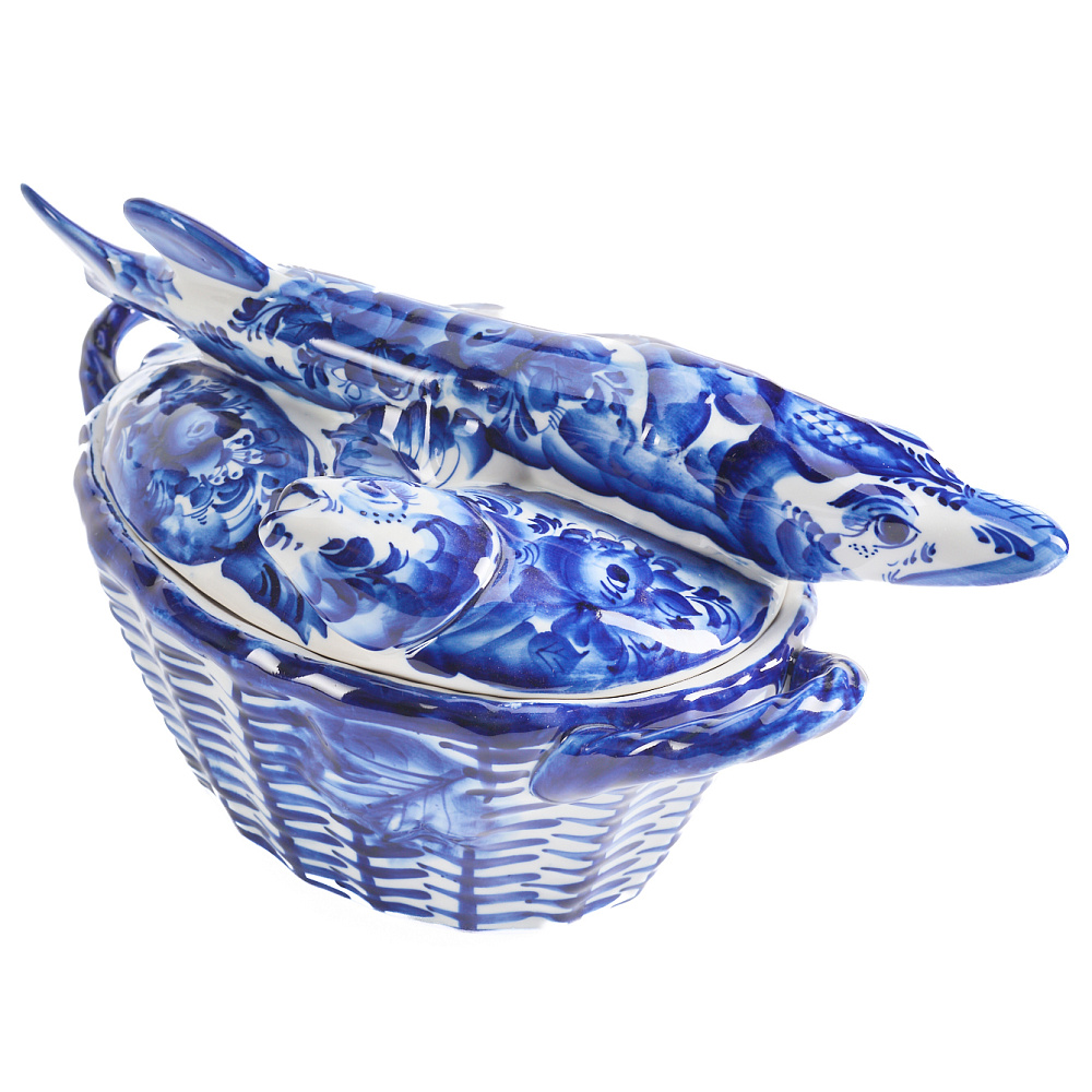 Супник «Щука». Гжель - интернет магазин Русь Велика я фото 3